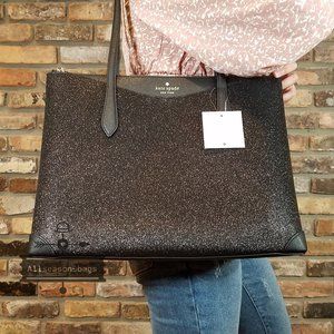 Authentic Kate Spade New York Lola Glitter Shimmy Glitter Tote Large PURSE NEW